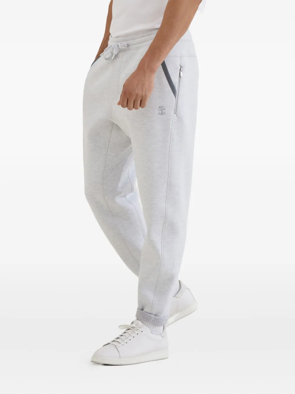 Brunello Cucinelli Trainingsbroek in katoenblend Grijs