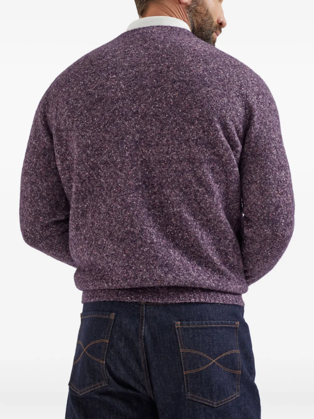 Brunello Cucinelli Trui met textuur Rood
