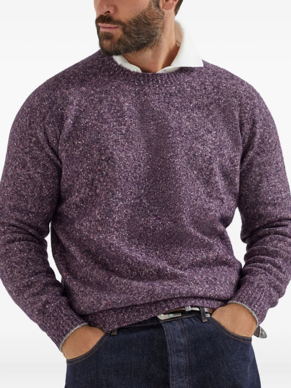 Brunello Cucinelli Trui met textuur Rood