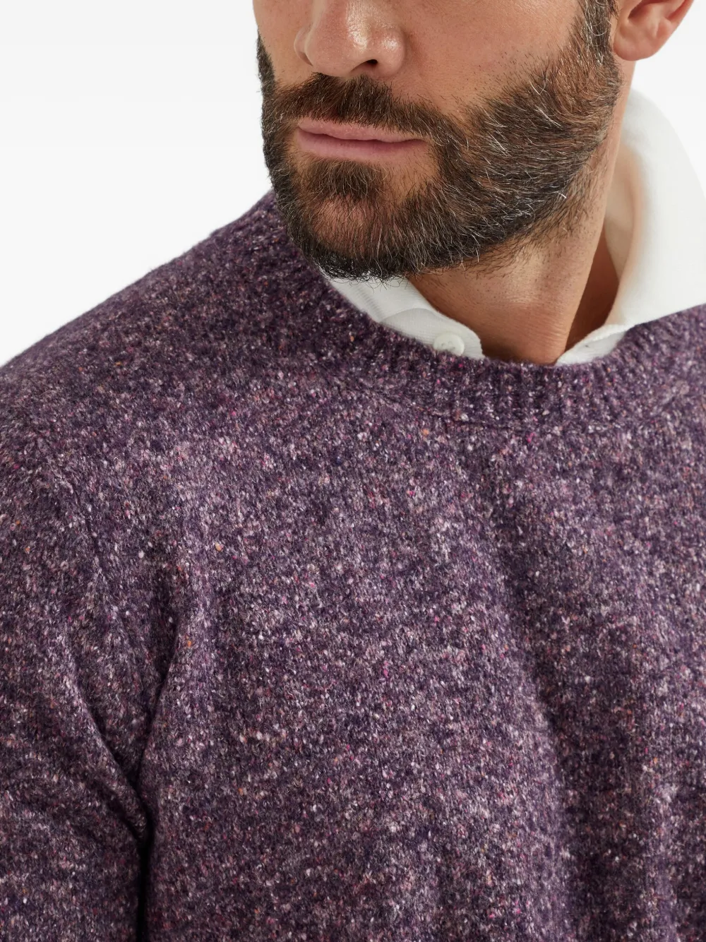 Brunello Cucinelli Trui met textuur Rood