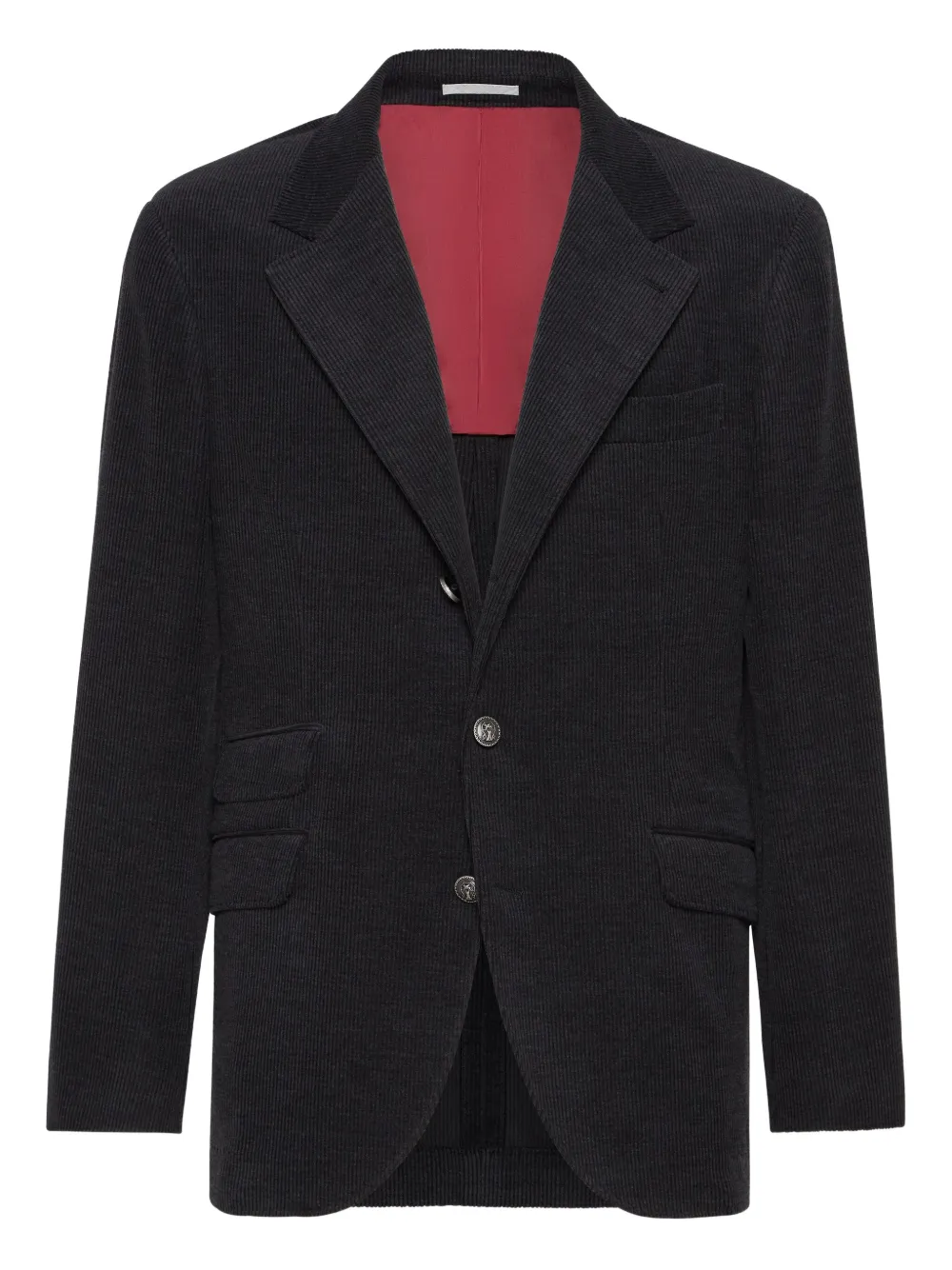 Brunello Cucinelli three-button corduroy blazer | Black | Image 1