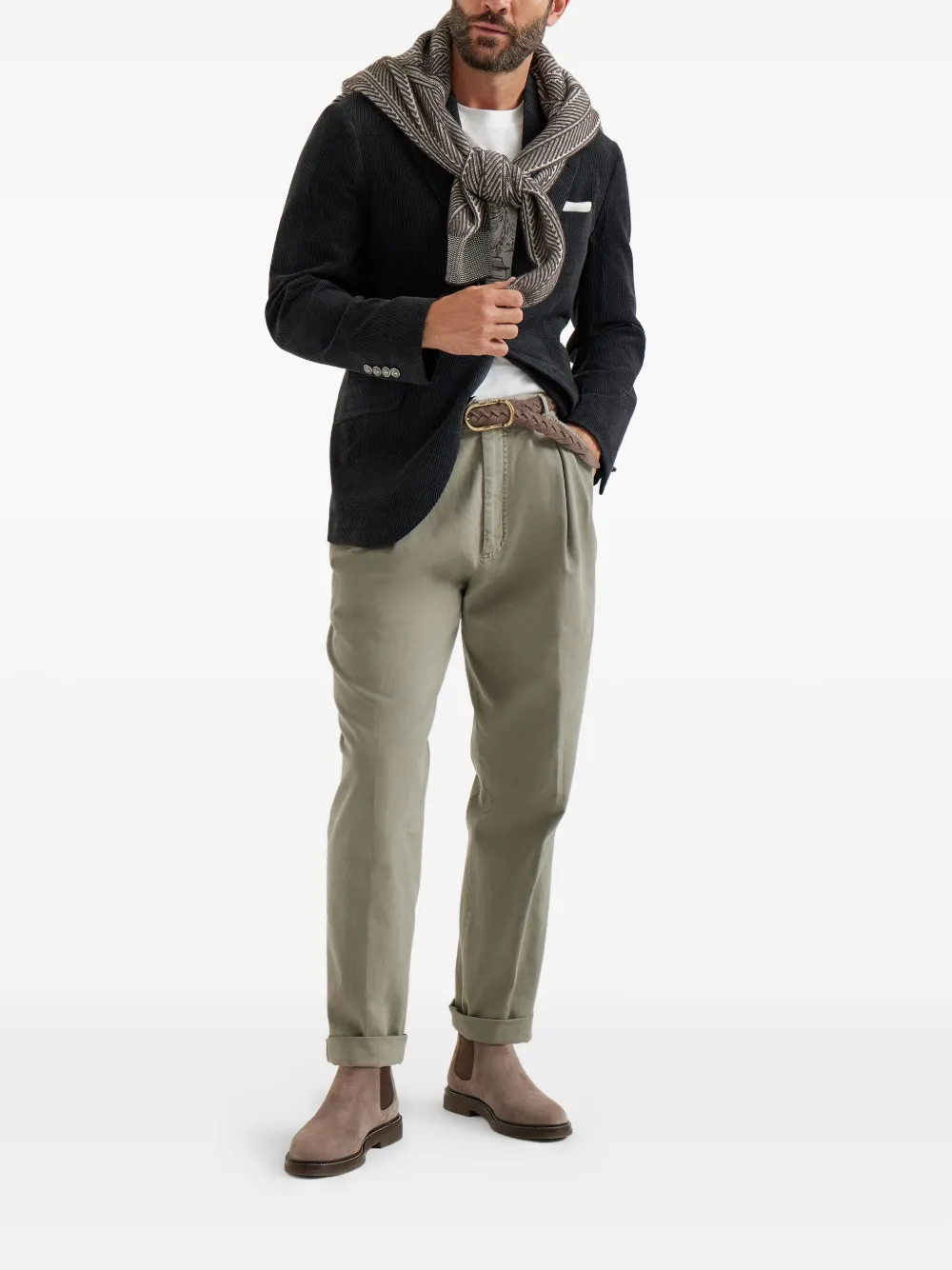 Brunello Cucinelli three-button corduroy blazer | Blazers | Image 2