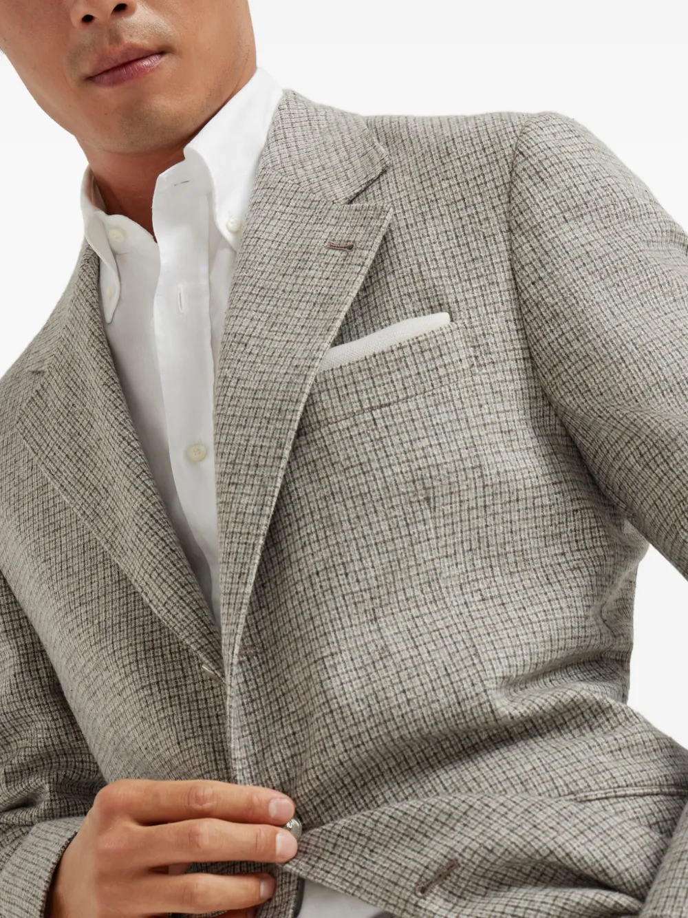 Brunello Cucinelli Geruite blazer Beige