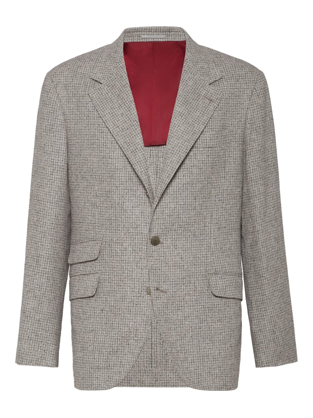 Brunello Cucinelli Geruite blazer Beige