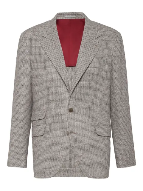 Brunello Cucinelli blazer con motivo de cuadros