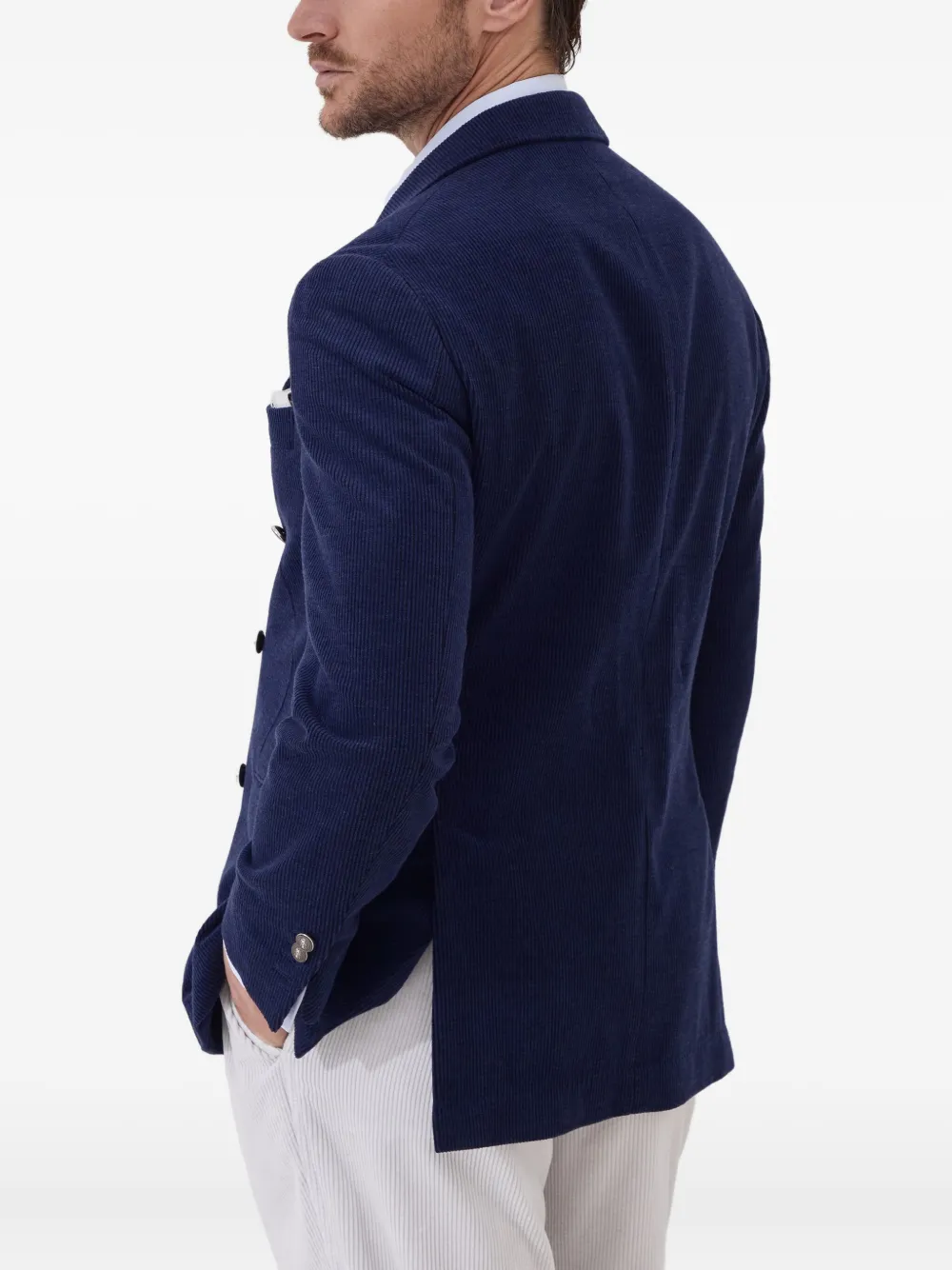 Brunello Cucinelli Ribfluwen blazer Blauw