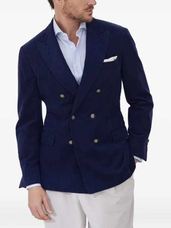Brunello Cucinelli コーデュロイ ジャケット | ブルー | FARFETCH JP