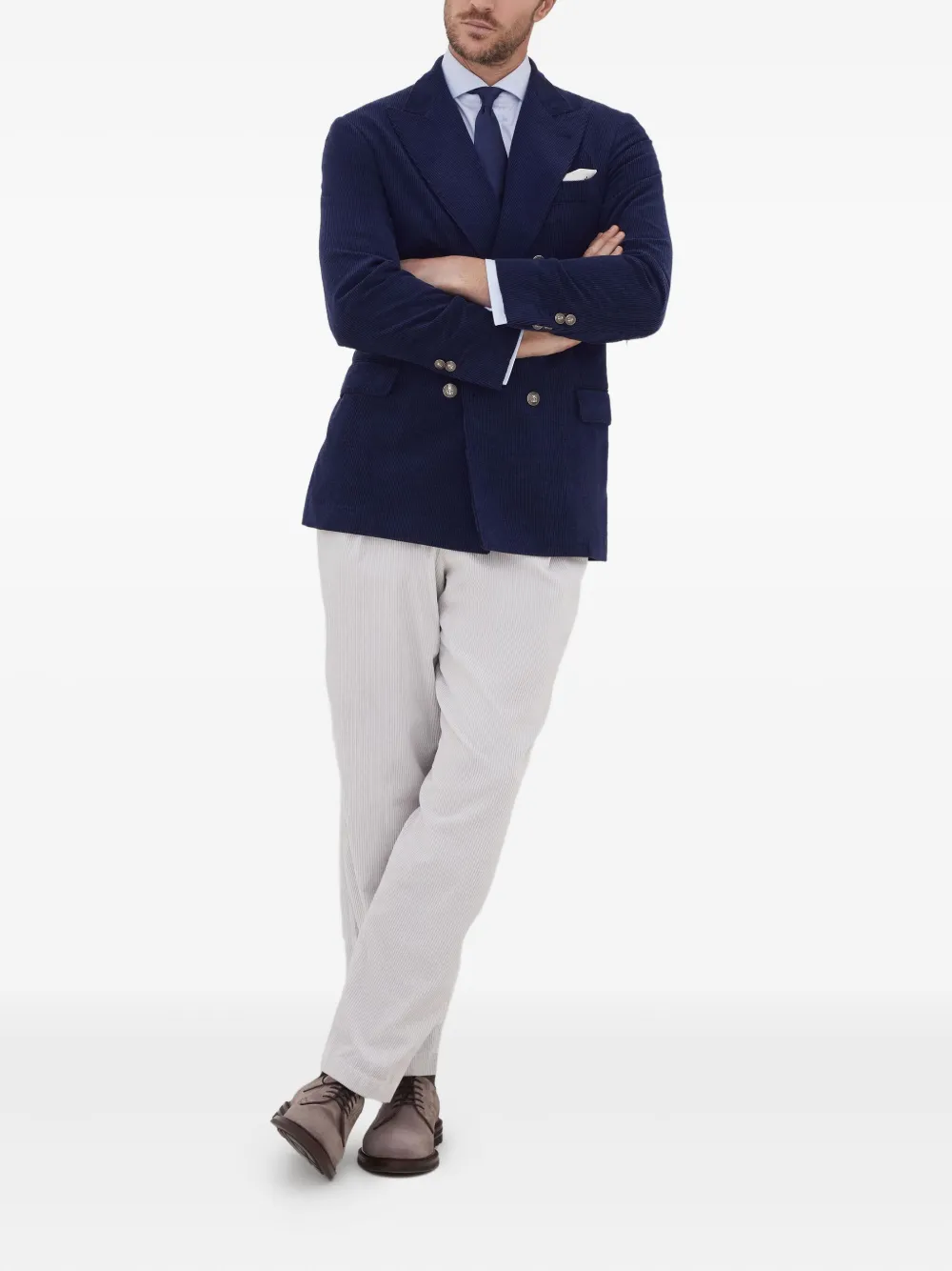 Brunello Cucinelli Ribfluwen blazer Blauw