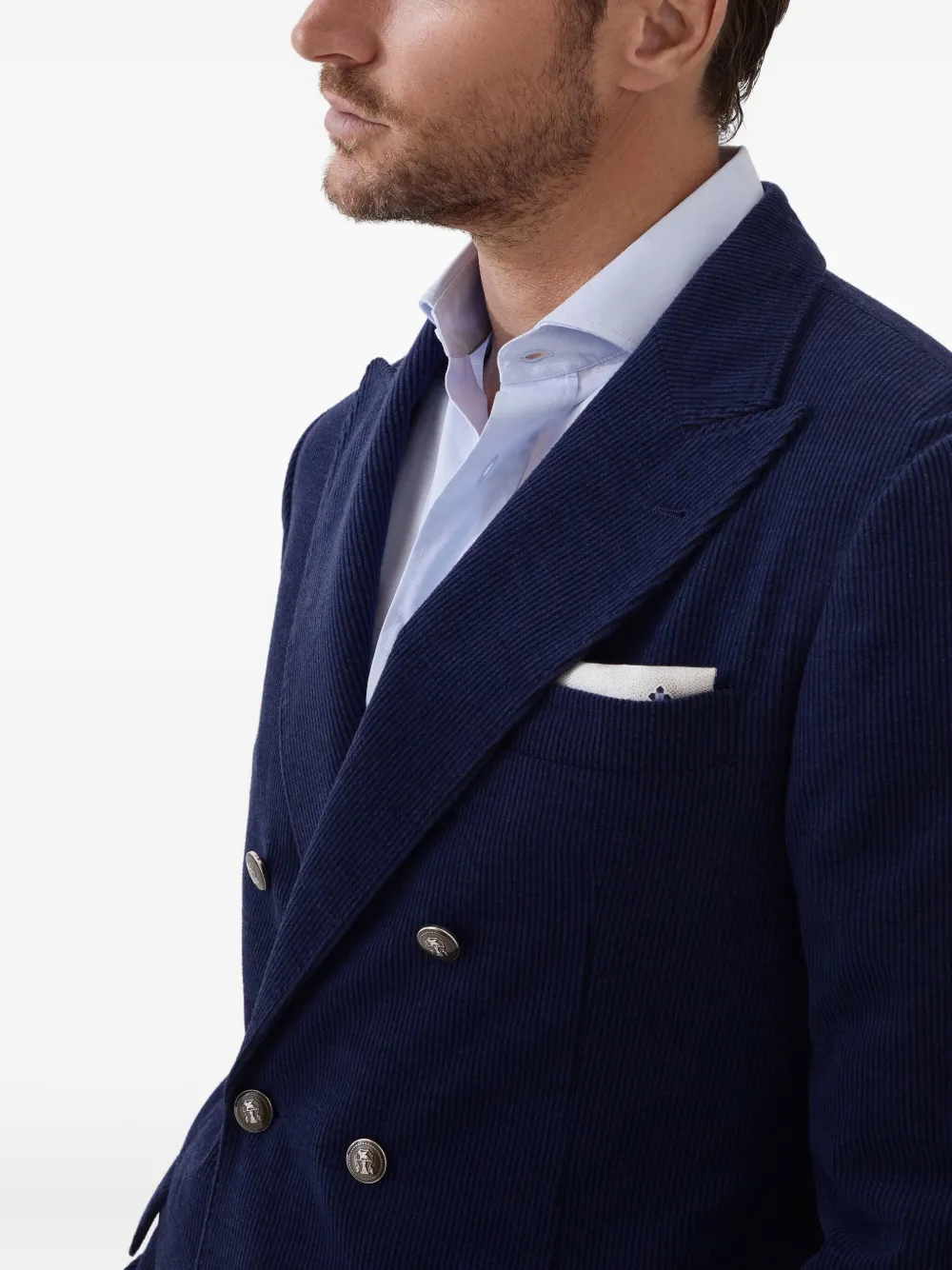 Brunello Cucinelli Ribfluwen blazer Blauw