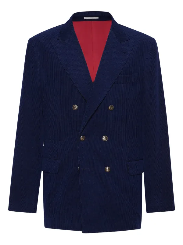 Cucinelli Brunello コーデュロイジャケット JP FARFETCH | ブルー | ジャケット コーデュロイ Cucinelli Brunello ジャケット・アウター