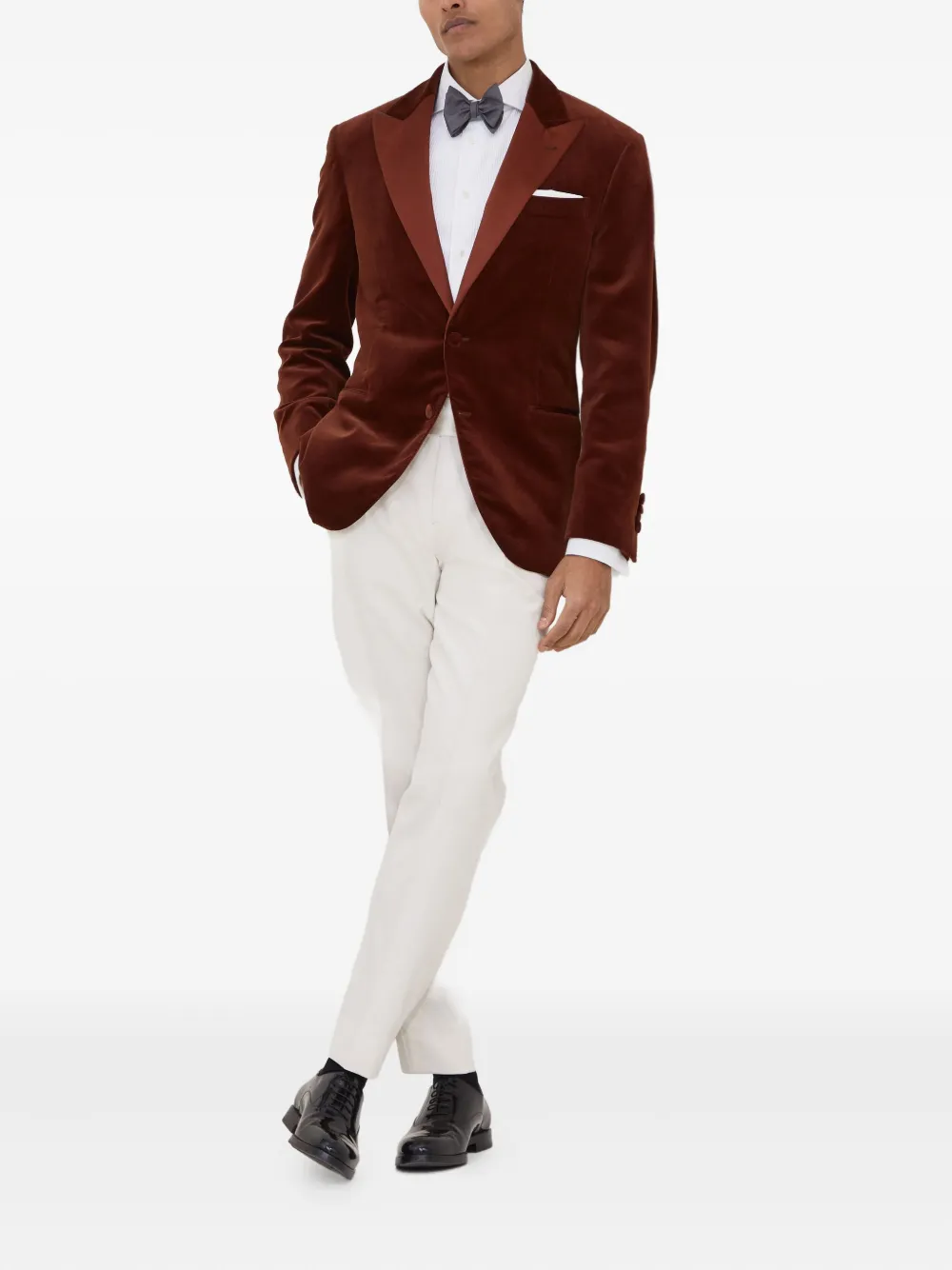 Brunello Cucinelli Blazer van zijdeblend Bruin
