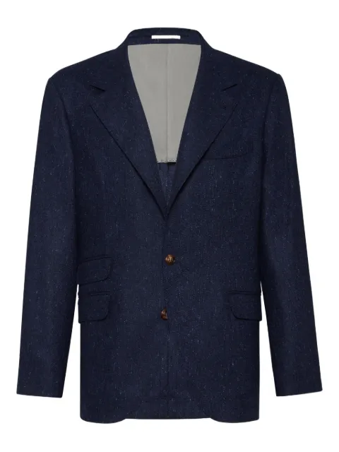 Brunello Cucinelli speckled single-breasted blazer
