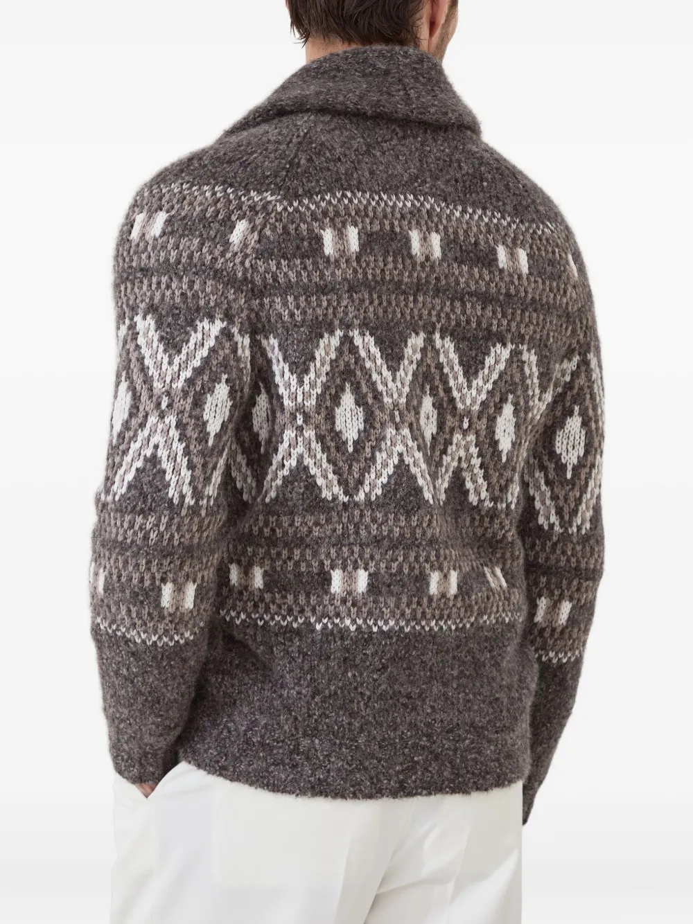 Brunello Cucinelli Vest van alpaca-wolmix Bruin