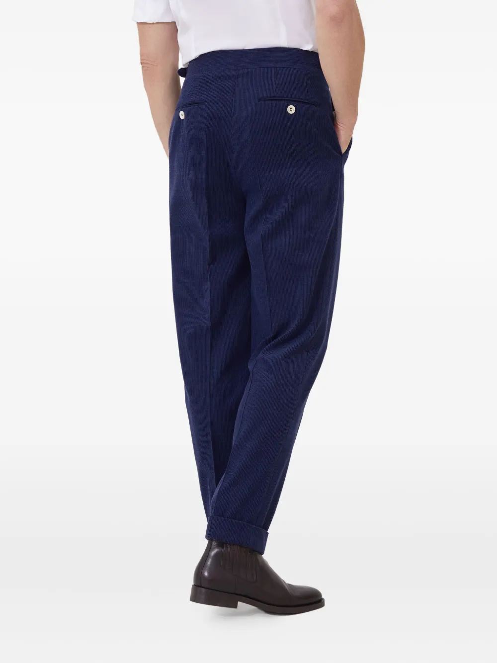 Brunello Cucinelli Geplooide pantalon Blauw
