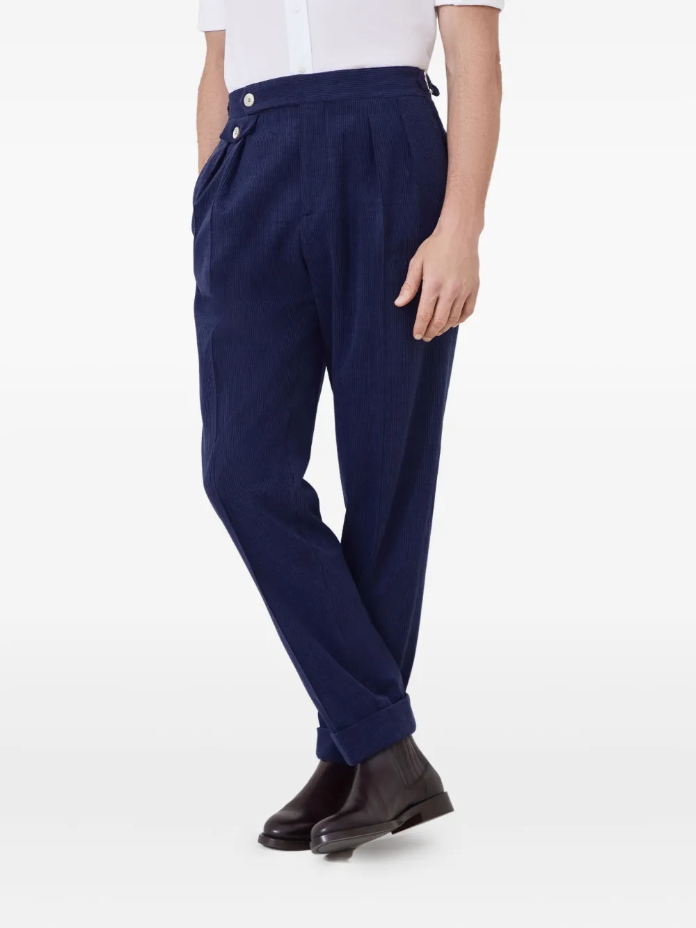 Brunello Cucinelli Geplooide pantalon Blauw