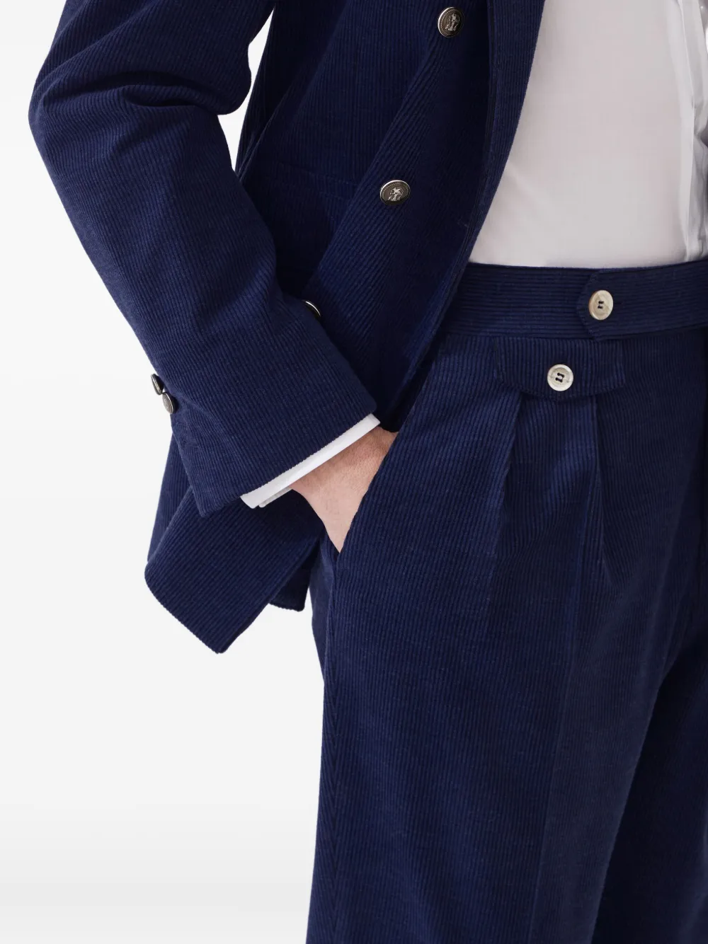 Brunello Cucinelli Geplooide pantalon Blauw