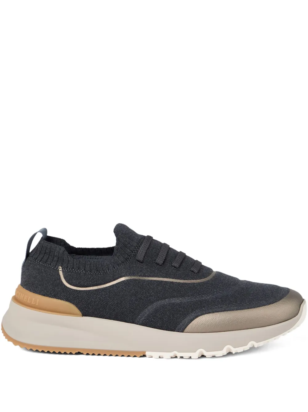Brunello Cucinelli knitted slip-on sneakers | Black | Image 1
