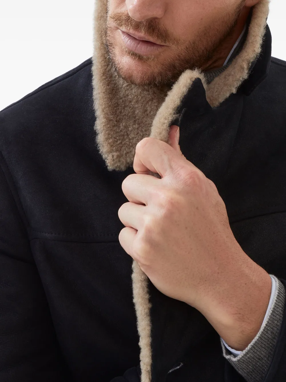 Brunello Cucinelli Jack met dubbele rij knopen Zwart