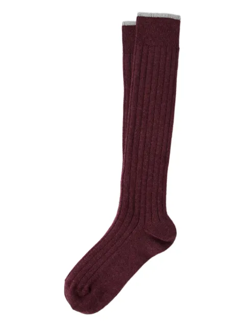 Brunello Cucinelli Par de meias em cashmere