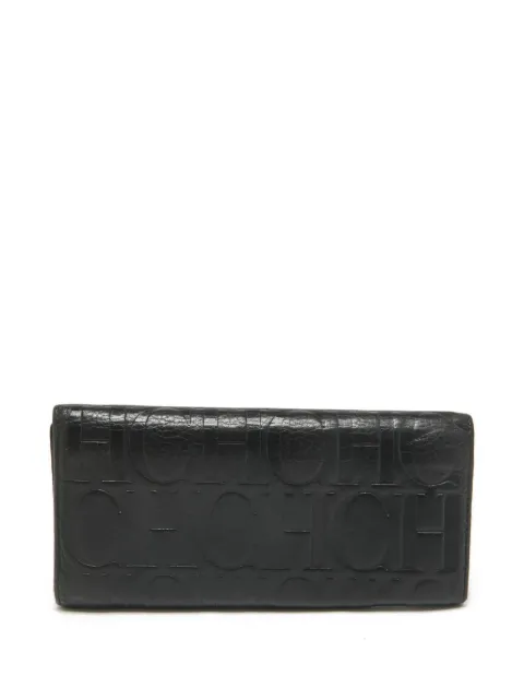 Carolina Herrera Vintage cartera con logo en relieve