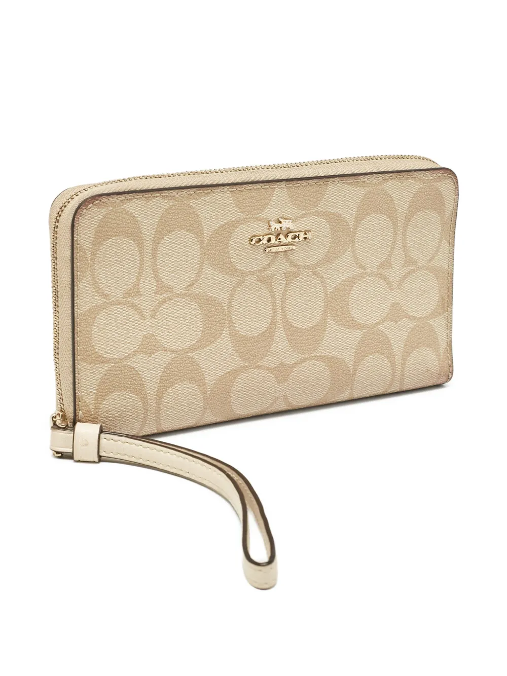 Pre-owned Coach Vintage Monogram Zip-around Wallet