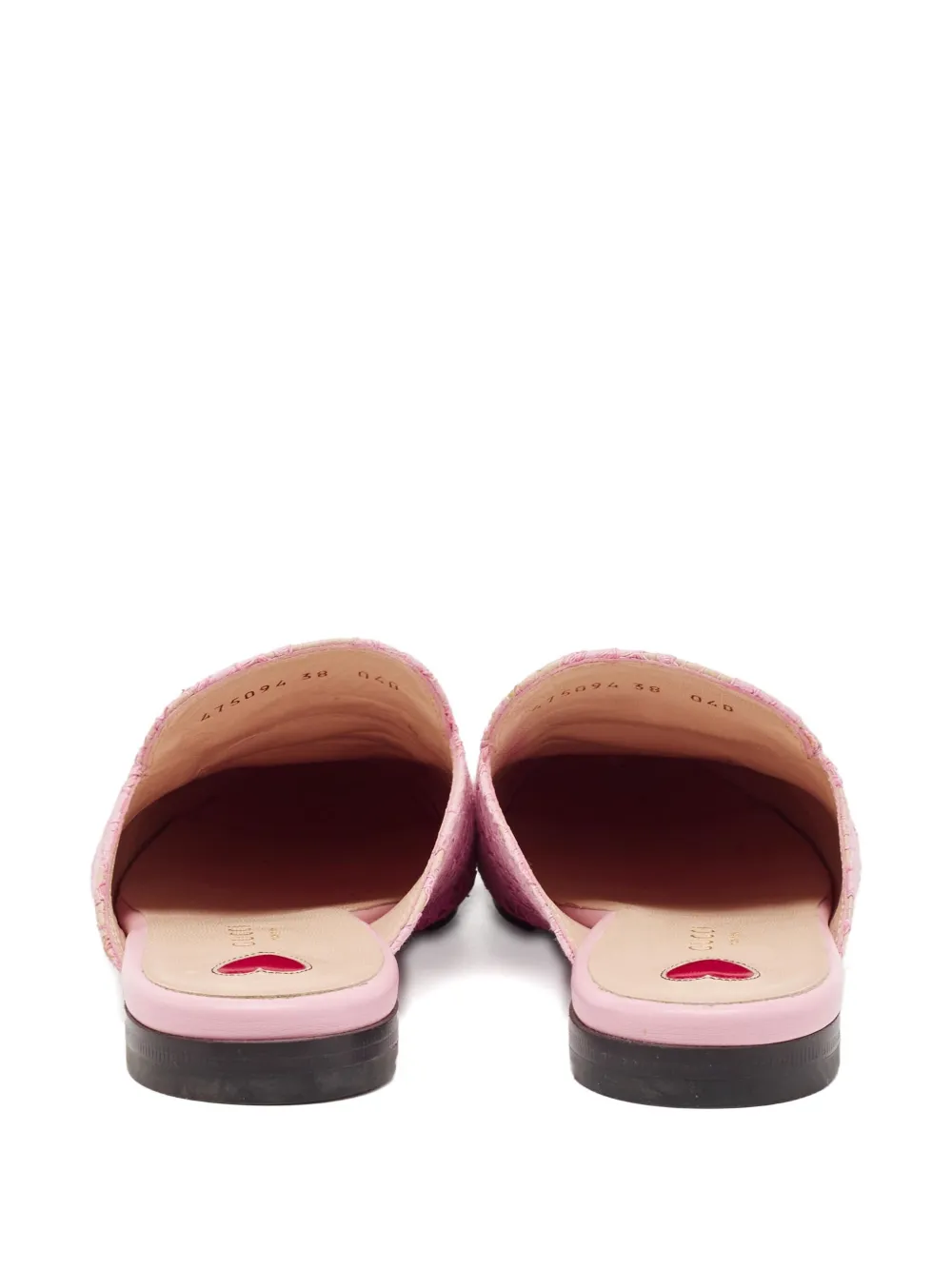 Pre-owned Gucci Lace Horsebit Mules