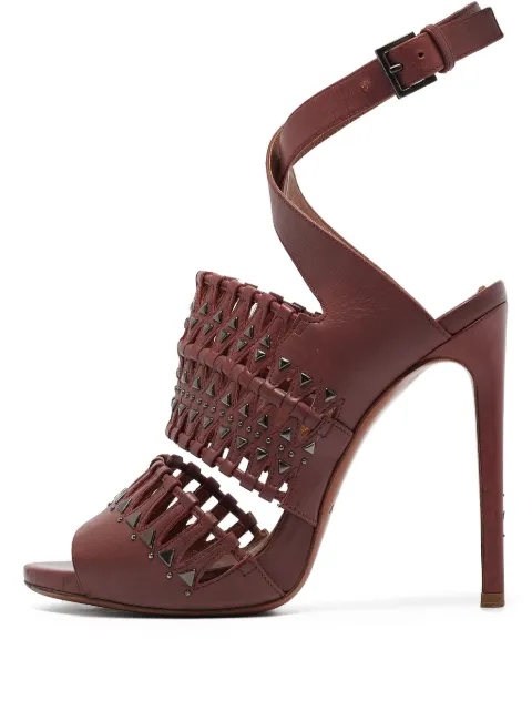 Alaïa Pre-Owned laser-cut ankle strap sandals