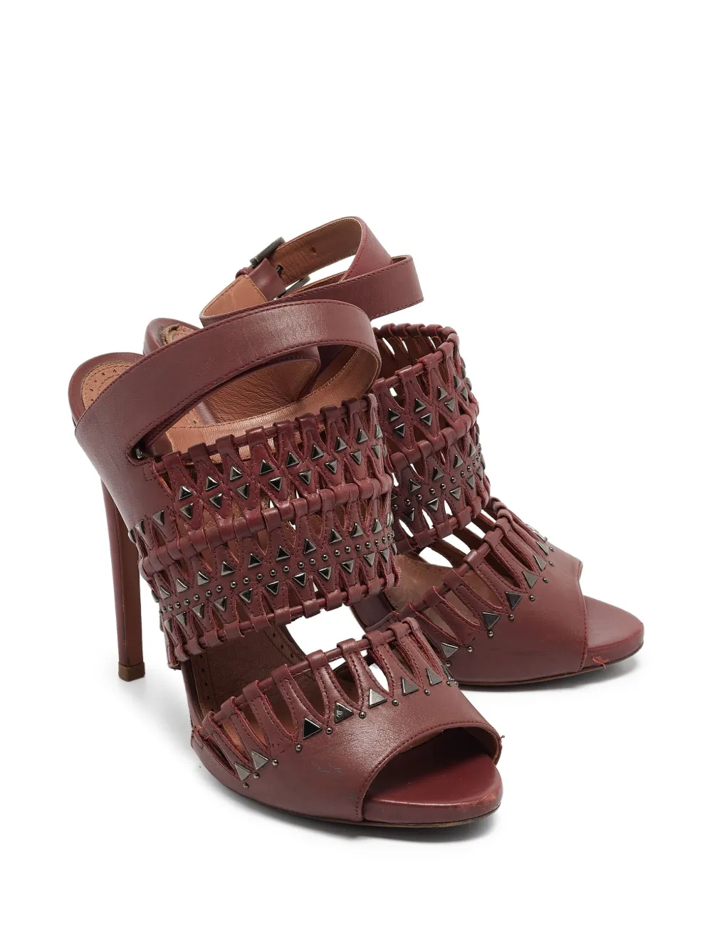 Alaïa Pre-Owned laser-cut ankle strap sandals | Heeled Sandals | Image 2