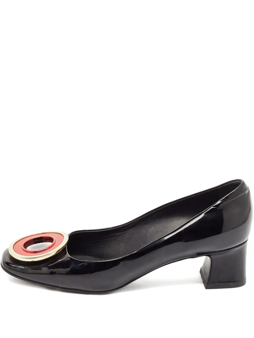 50mm patent leather square toe pumps