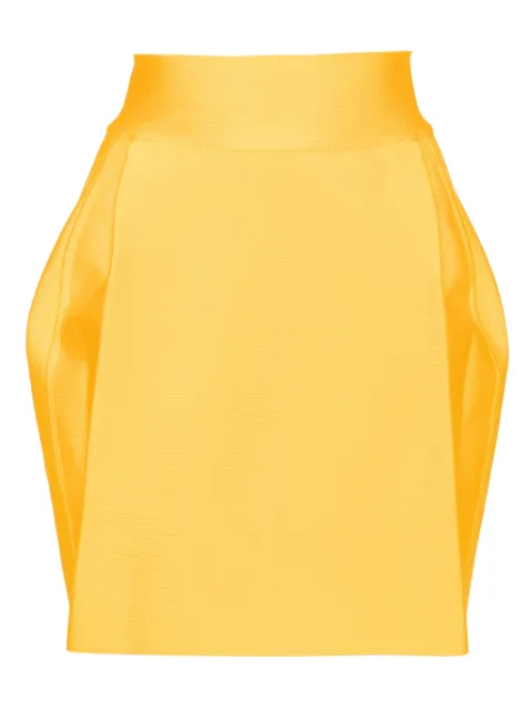 Herve L. Leroux high waisted bandage tulip mini skirt