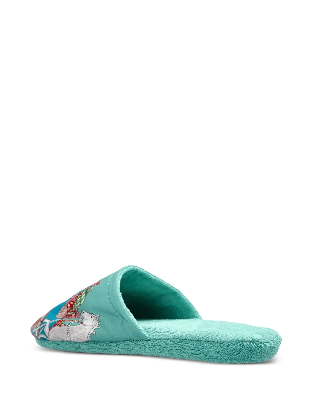 Versace printed slip-on slippers Green