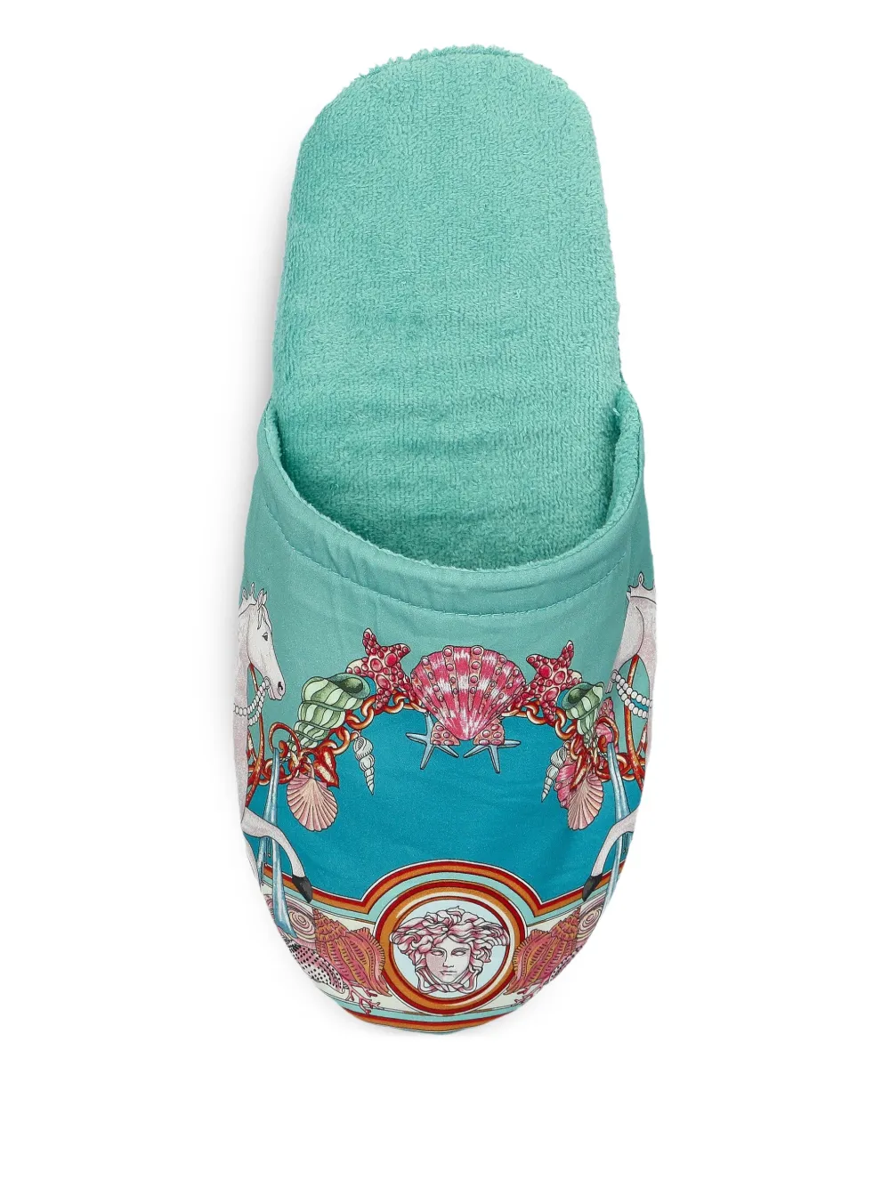 Versace printed slip-on slippers Green