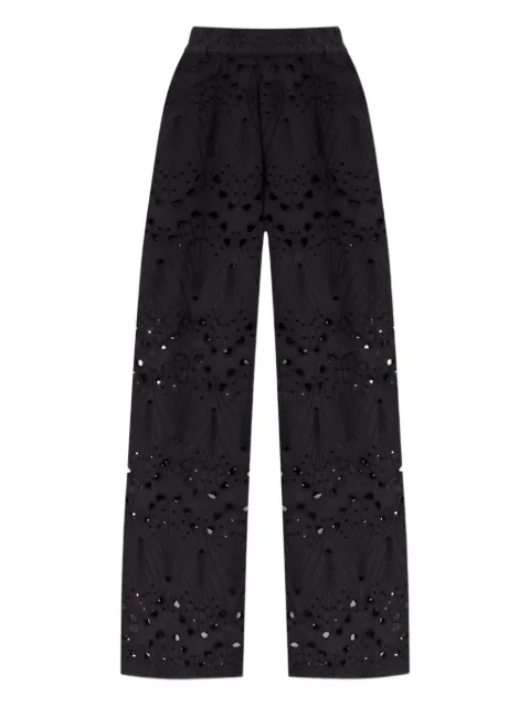 Gestuz embroidered wide-leg trousers
