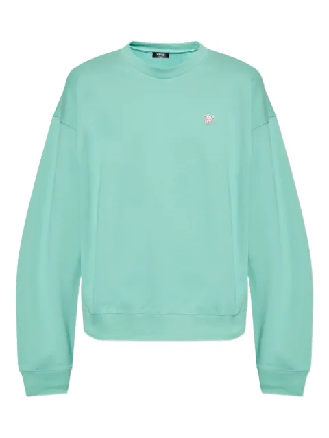 Versace cotton embroidered-logo sweatshirt