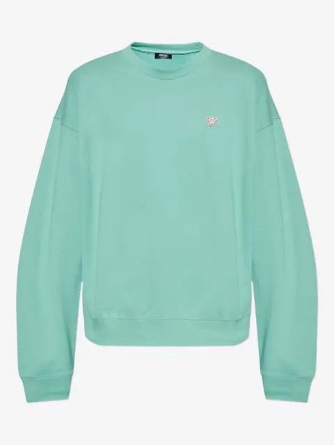 Versace cotton embroidered-logo sweatshirt