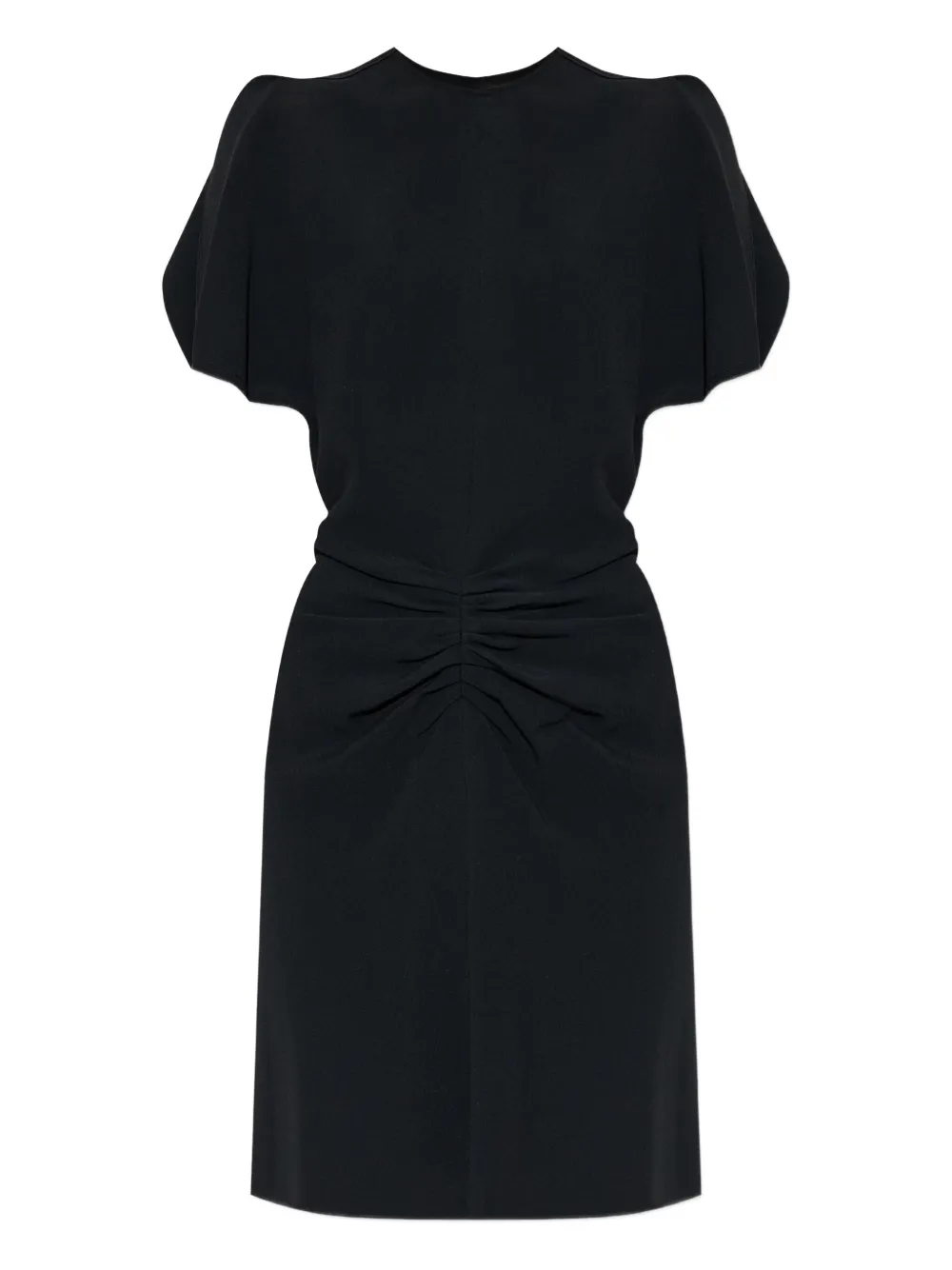 Victoria Beckham Jurk met gedrapeerdee schouders en ruches Zwart