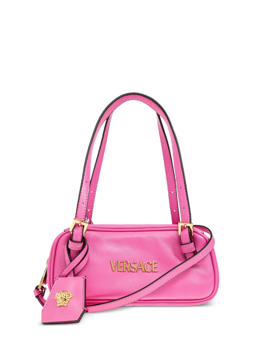Versace logo-embroidered shoulder bag | Pink | Image 1