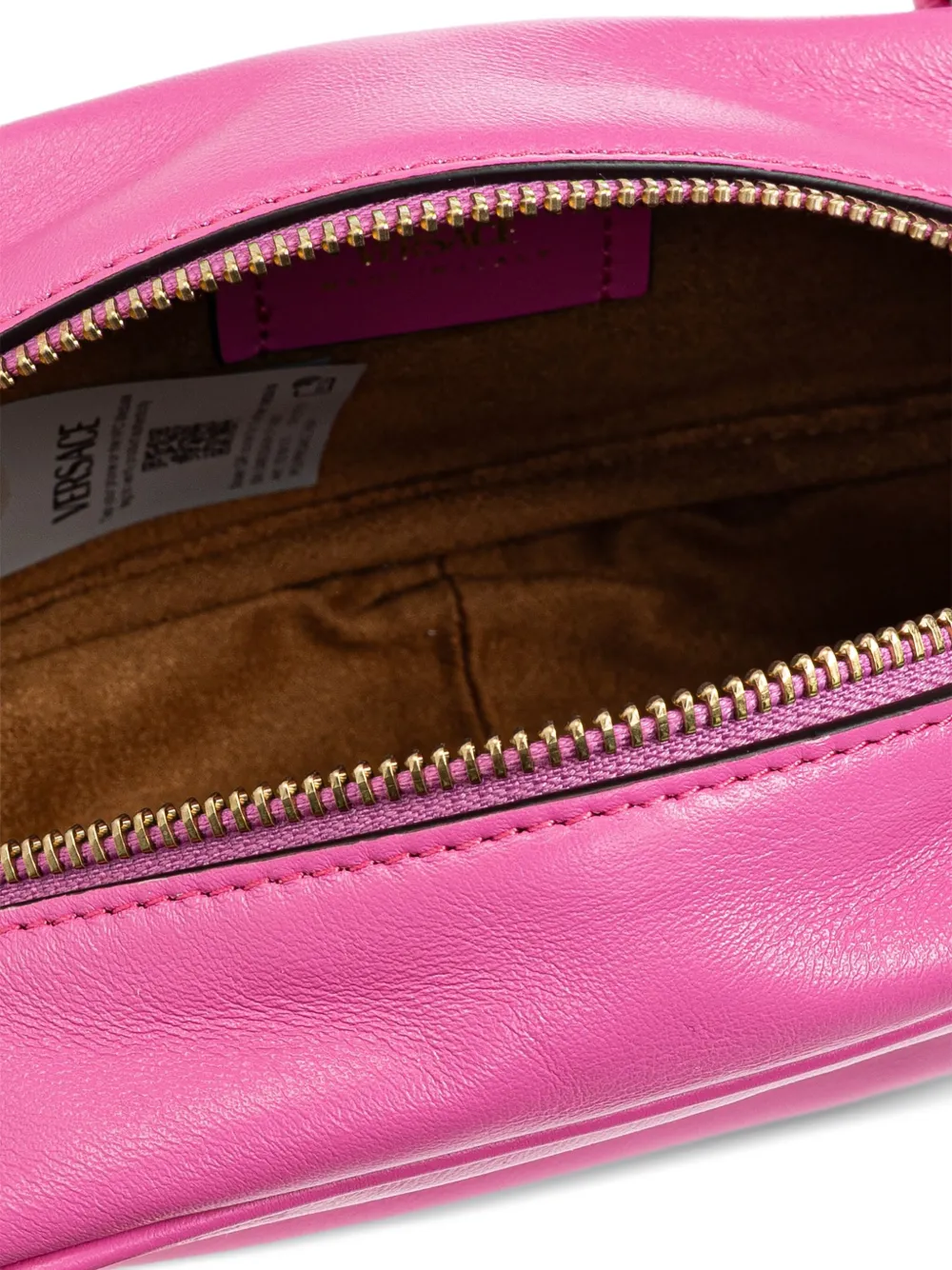 Versace Schoudertas met geborduurd logo Roze