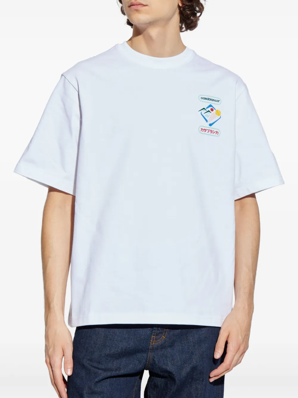 Casablanca T-shirt met grafische print Wit