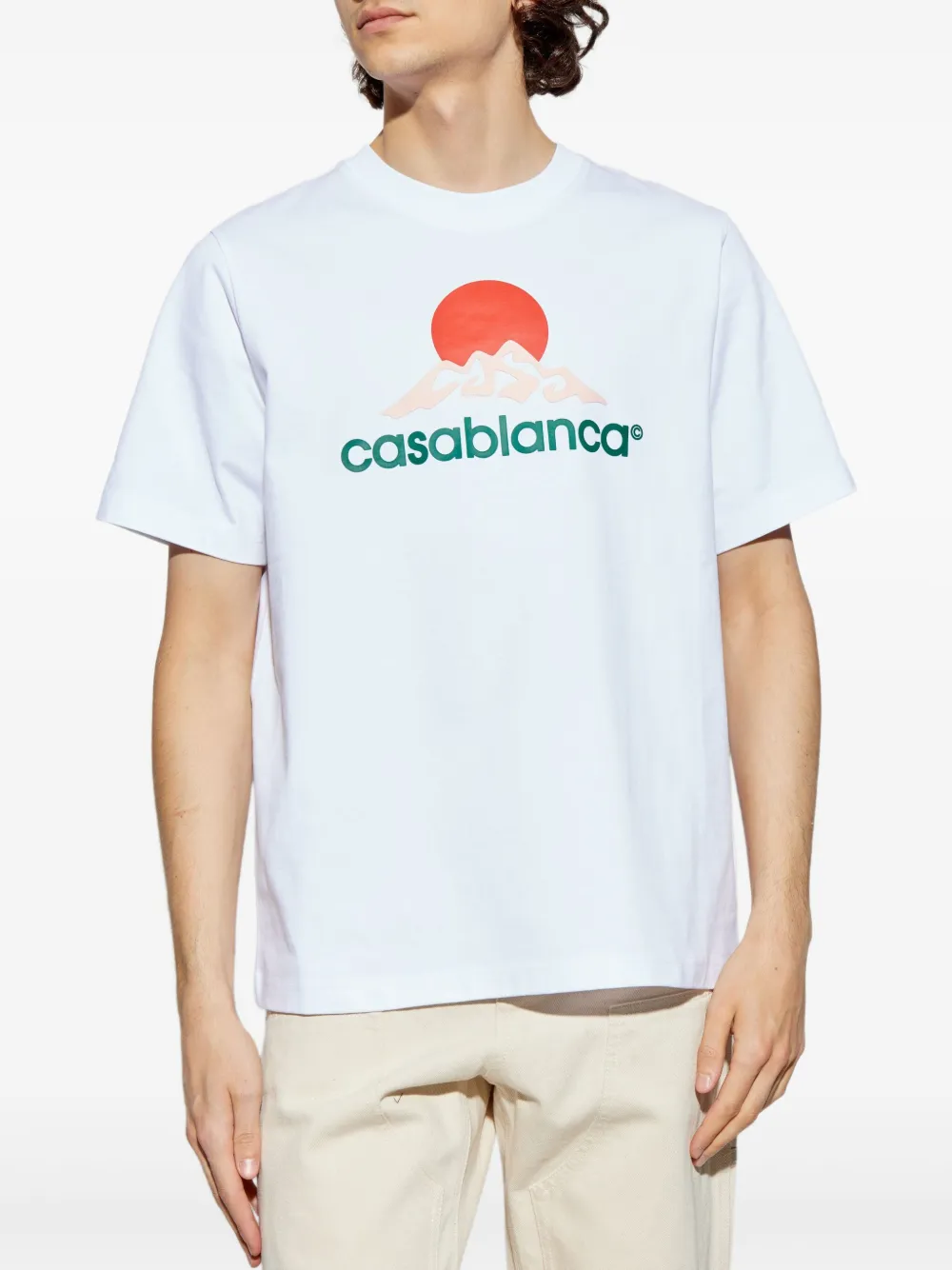 Casablanca graphic-print t-shirt Wit
