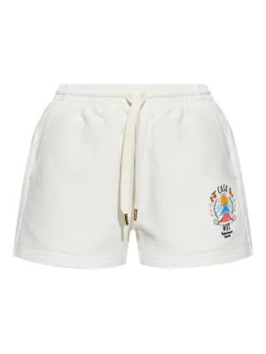 フィットネスボトムス CASABLANCA Women Shorts  Burmudas WF23JTR12801 OFFWHITE Seamless Sports Shorts | Casablanca Paris