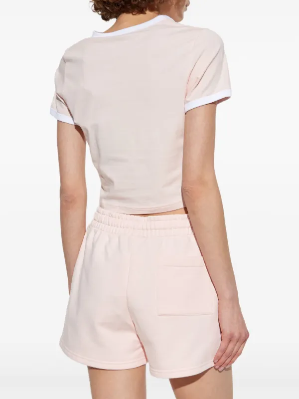 Casablanca Mushroom graphic-print Cropped T-shirt | Pink