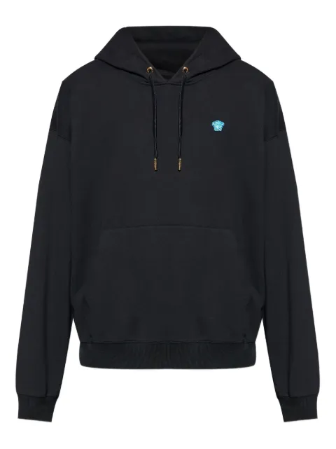 Versace embroidered-logo cotton hoodie