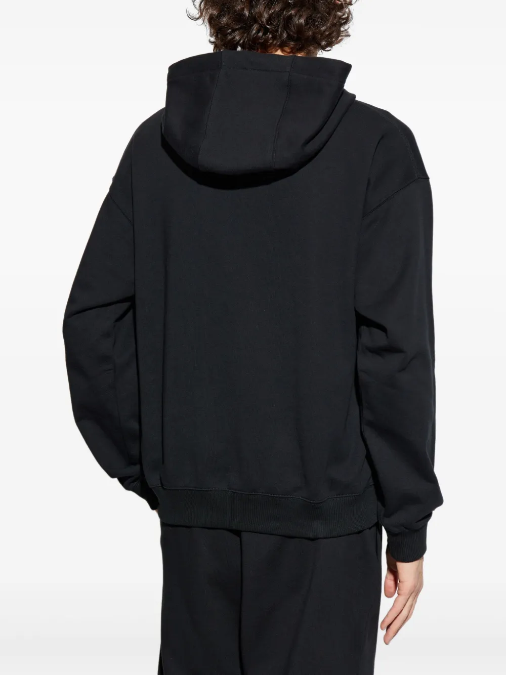 Versace Hoodie met geborduurd logo Zwart