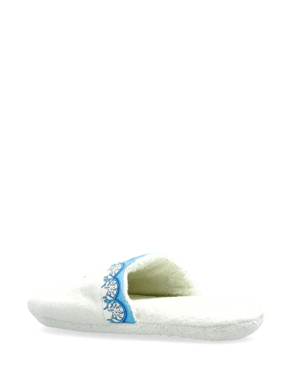 Versace embroidered slippers White
