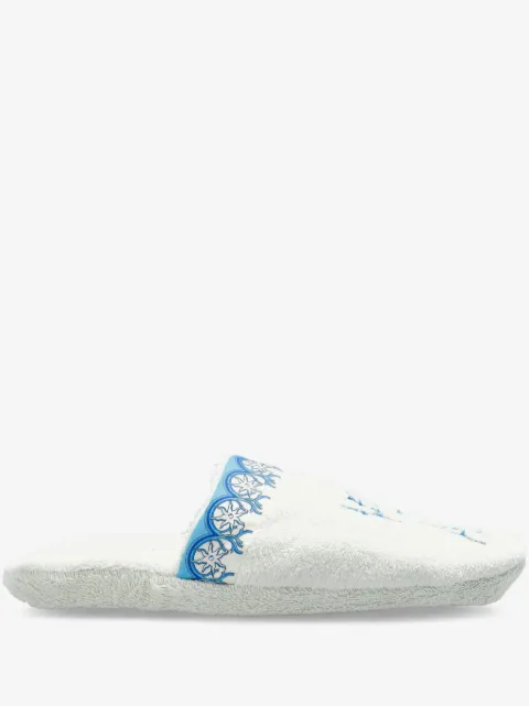 Versace embroidered slippers