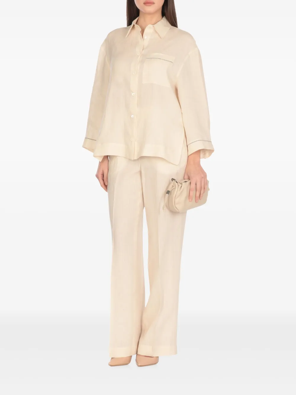 Peserico Linnen blouse - Beige