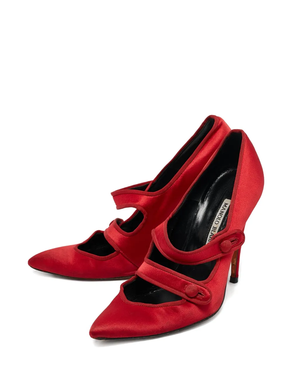 Manolo Blahnik pre-owned 100mm satin pumps | Image 2