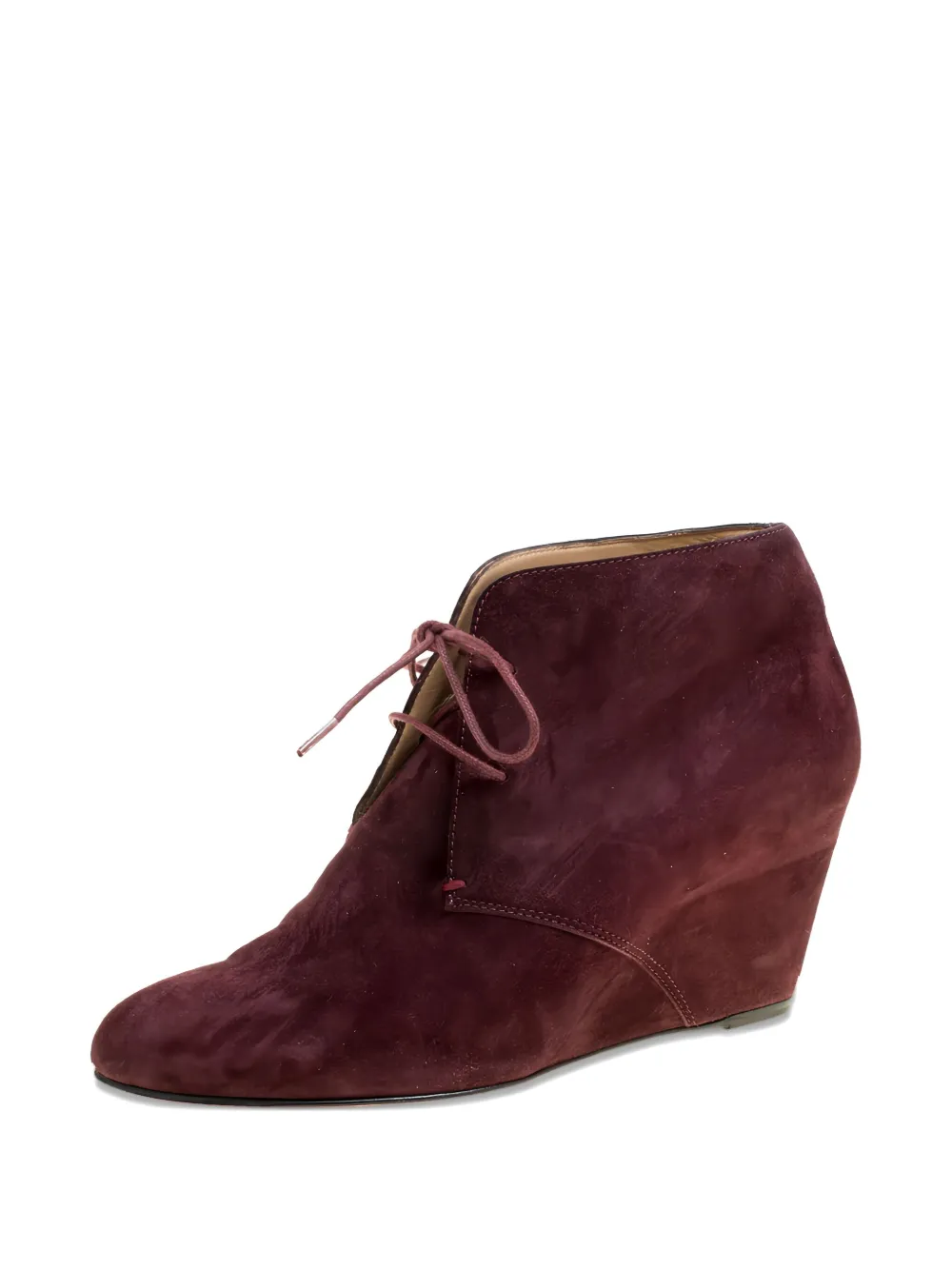 Christian Louboutin Pre-Owned 75 mm Compacta suède laarzen met sleehak - Rood