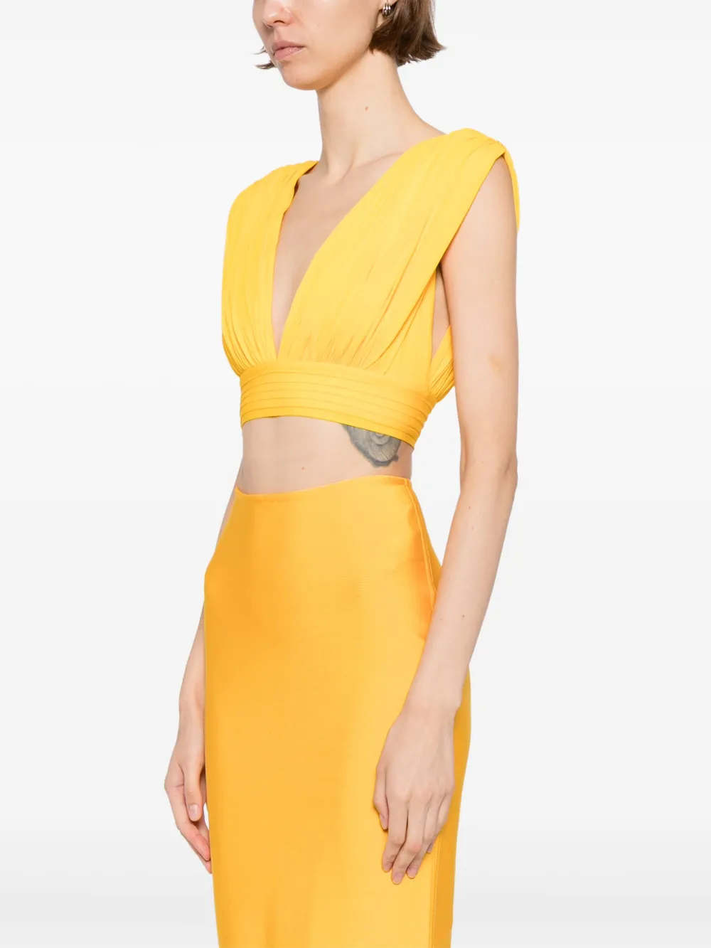 Herve L Leroux Ruched Top